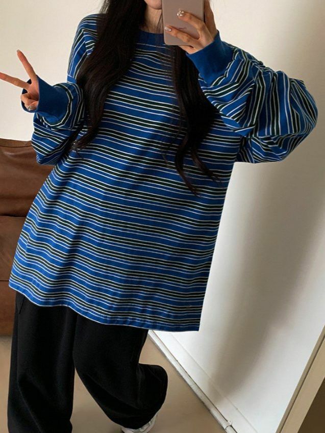 橫間長袖衫 manhattans-015T