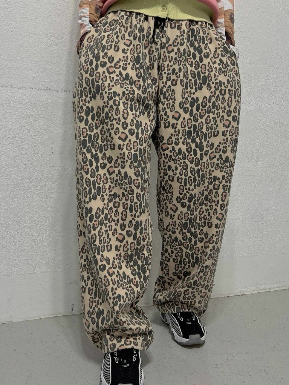 豹紋可束腳鬆身褲 manhattans-017P