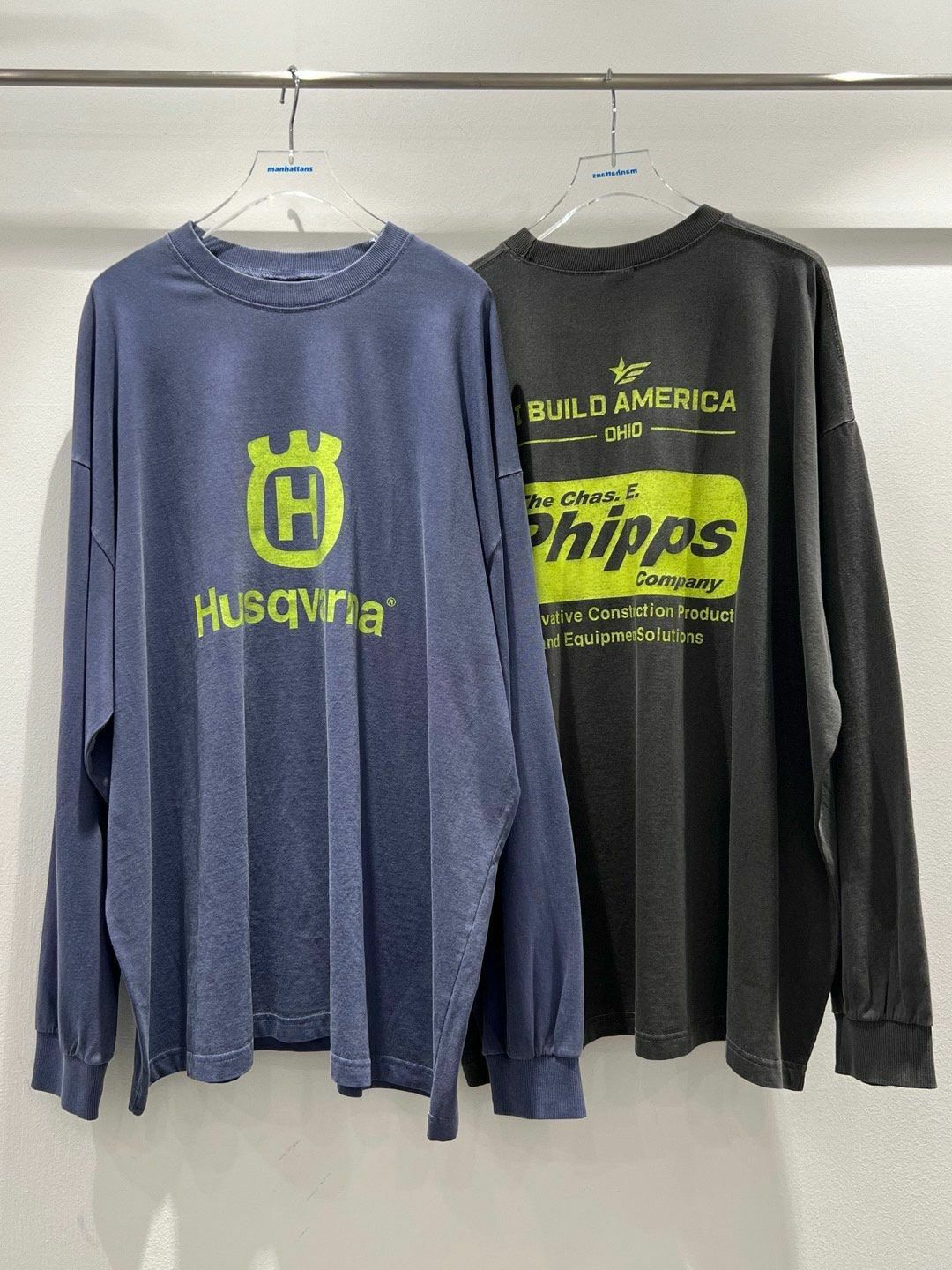 英文字圖案長袖衫 manhattans-020T