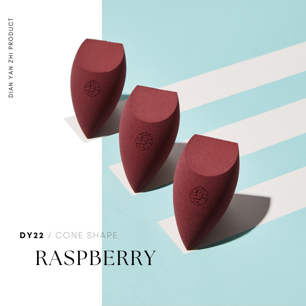 點胭脂｜刺莓 錐型雙切美妝蛋 / 輕包裝