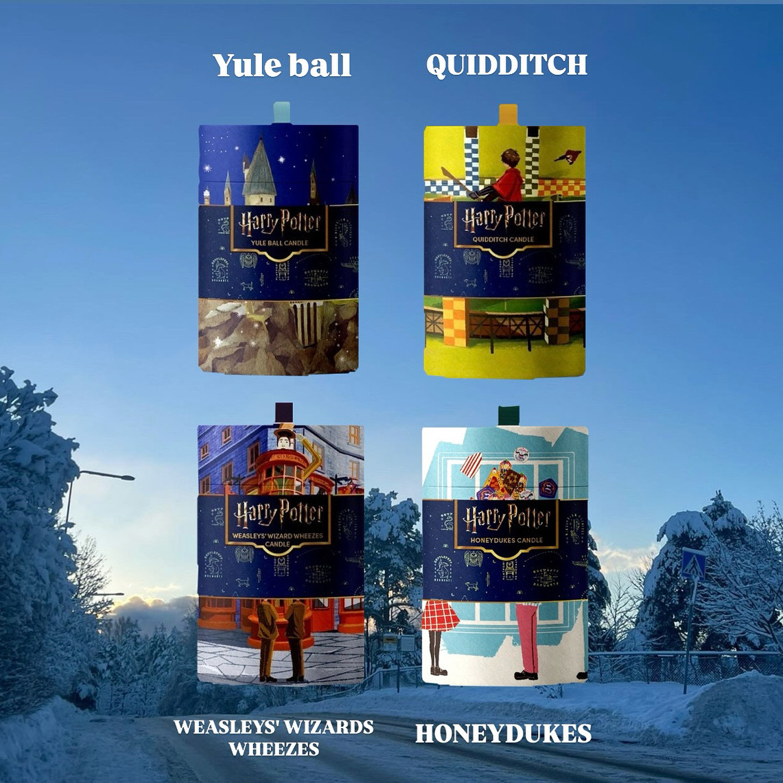 （四入套組）哈利波特官方授權系列蠟燭各一款