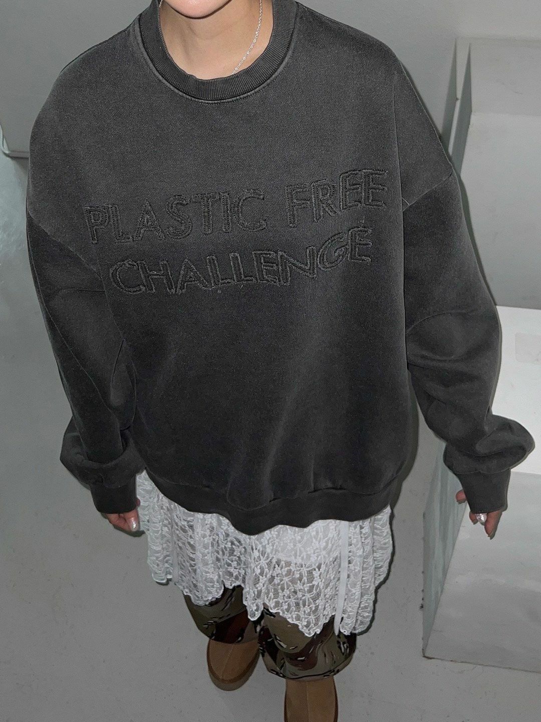 洗水英文字衛衣(抓毛底) manhattans-025T