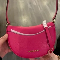 [S] MICHAEL KORS 35R3G4DC5L DOVER SM HALF MOON XBODY LEATHER,ELECTRIC PINK, 196237484000 (SMK1113)