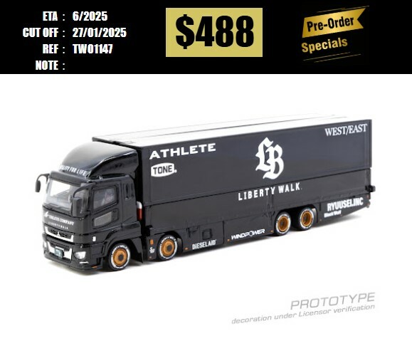 PO-$488 * TARMAC * 1:64 Mitsubishi Fuso Super Great LB-TRUCKS [OD14/01]