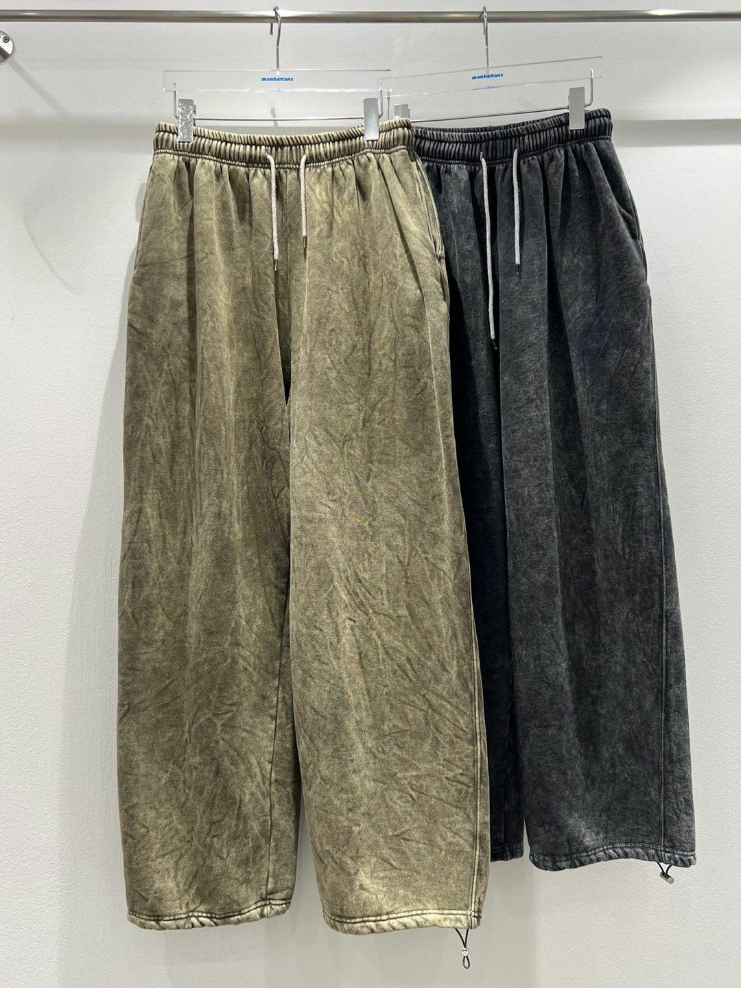 洗水淨色可束腳鬆身運動褲 manhattans-028P