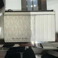[S] MICHAEL KORS 36T4LCOZ7B COOPER SLIM ZIP WALLET,BRIGHT WHITE, 196237910776 (SMK1116)