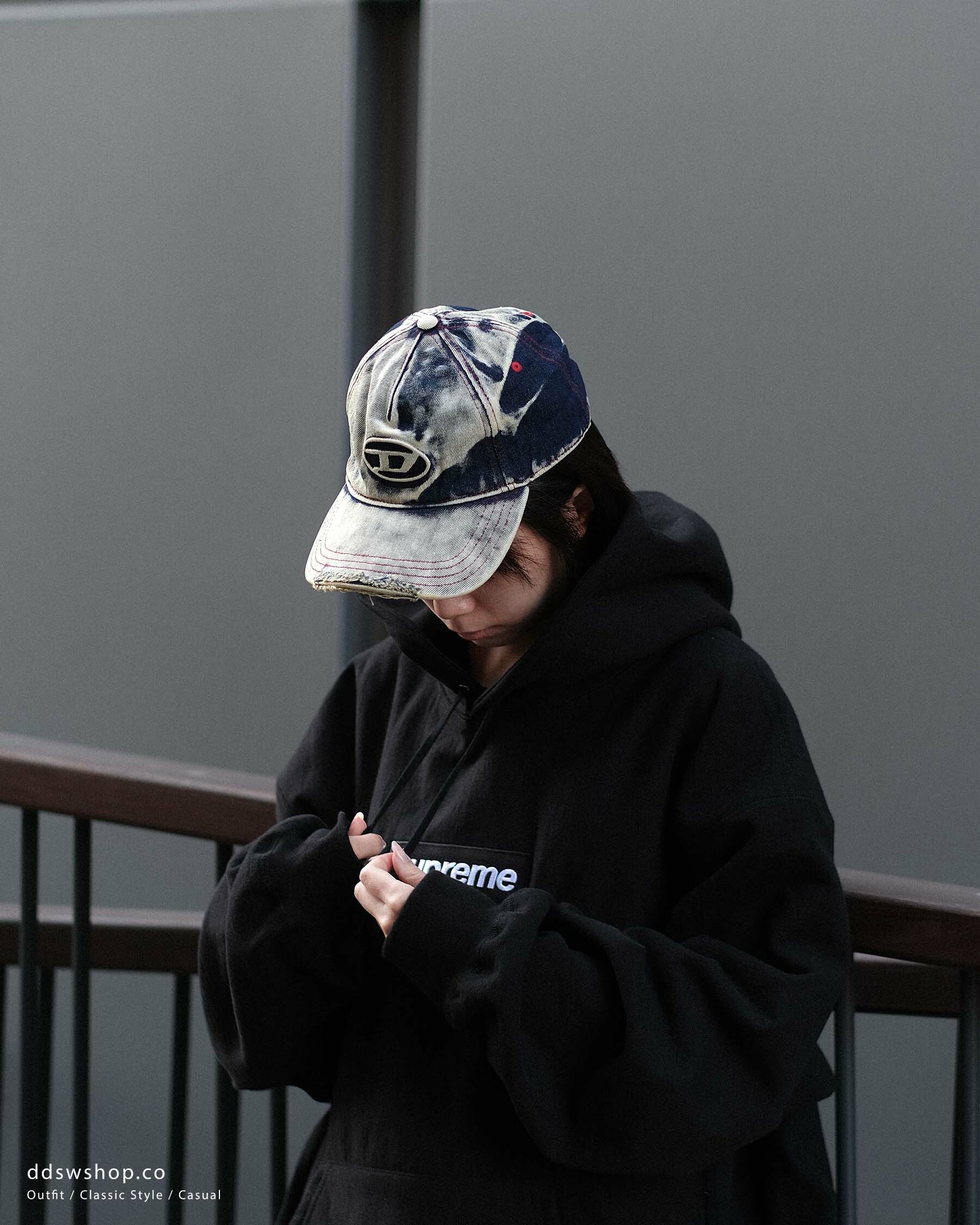 Diesel C-Seymon Treated Denim Baseball Cap 單寧水洗帽