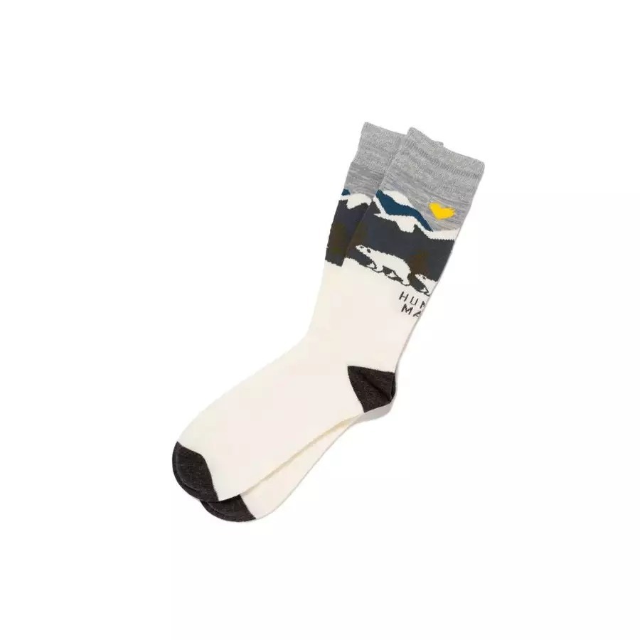 2024AW HUMAN MADE JACQUARD SOCKS 北極熊 長襪 襪子 愛心 現貨