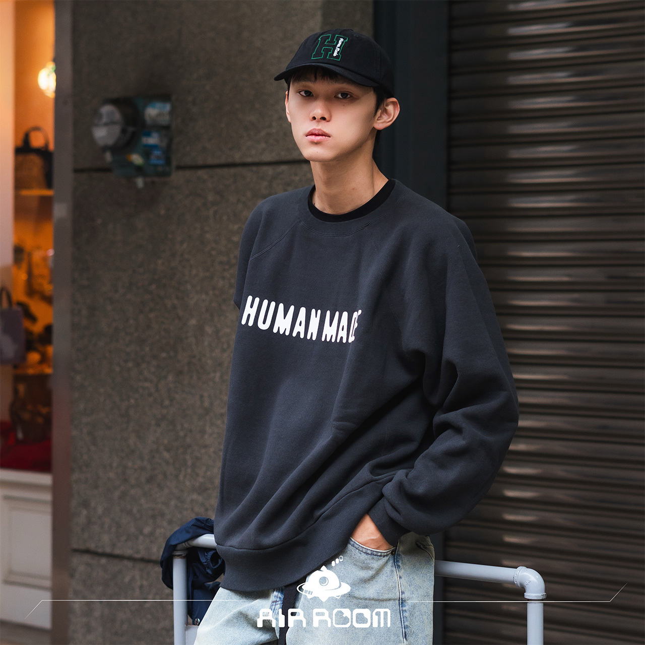 2024AW HUMAN MADE CREWNECK 正面字體 大學T 店鋪限定 現貨 HM28CS045