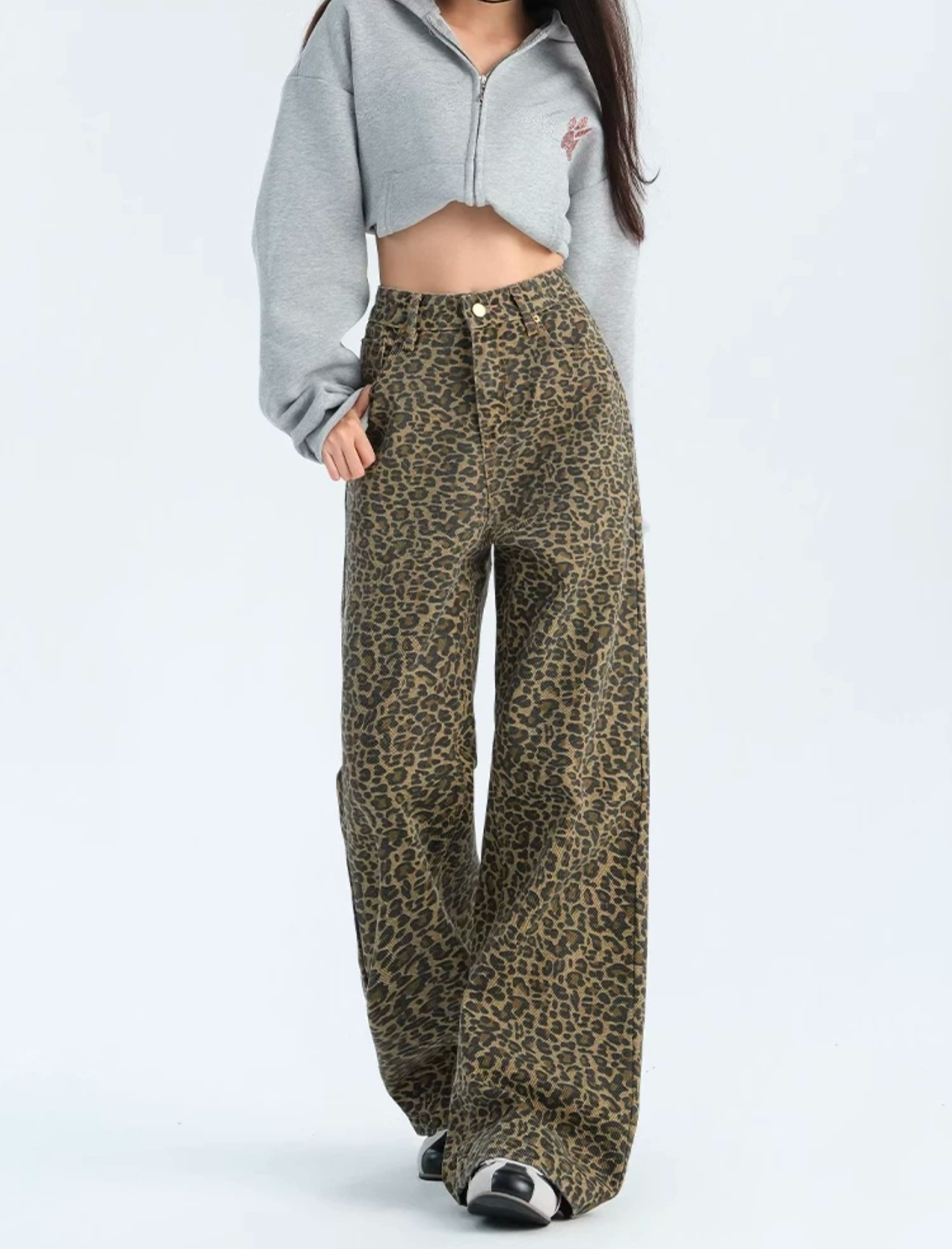 (GOAL) 豹紋寬褲 HAIKI-7133