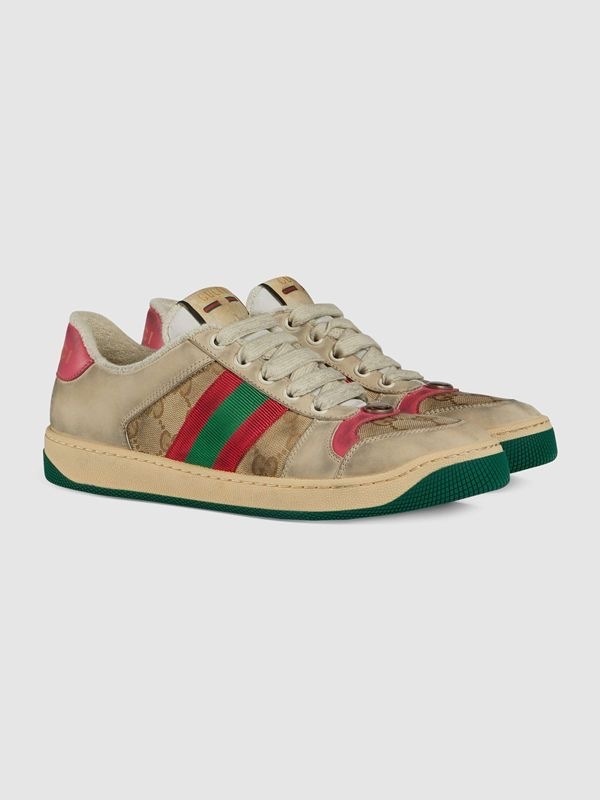 GUCCI 啡色復古紅尾小髒鞋 5704439Y9209665 -M