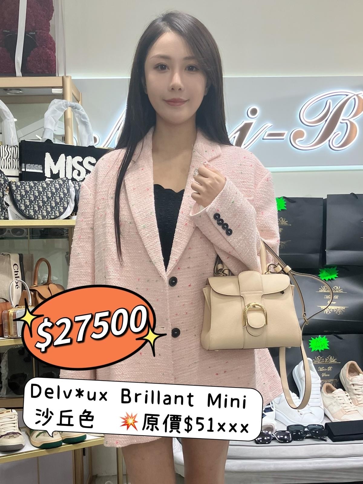 Delvaux Brillant Mini 沙丘色手提包 AA0406AAU022CDO -M