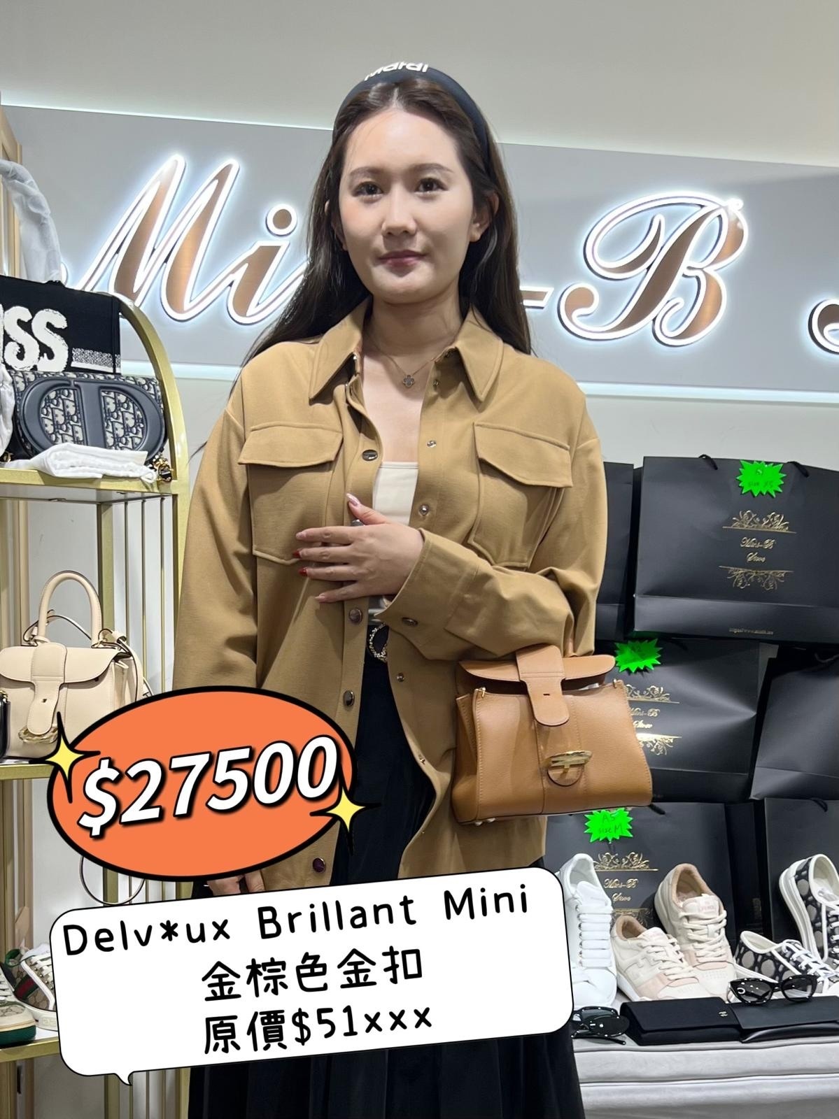 Delvaux Brillant Mini 茶色金扣AA0406AAU024MDO -M