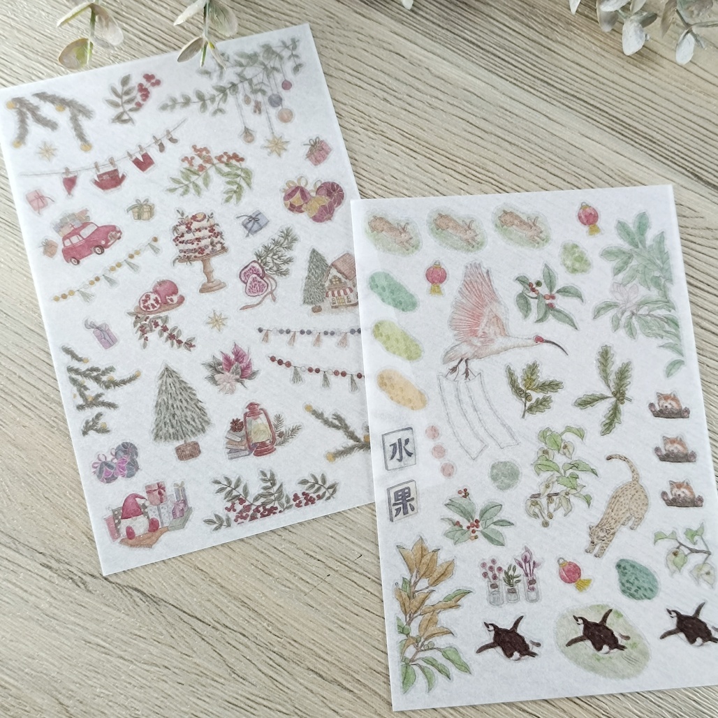 竹工凡花．轉印貼紙包 2款