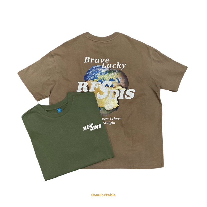 趣味地球蘋果休閒短TEE