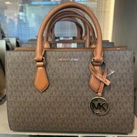 [S] MICHAEL KORS 35S3G6HS2B SHEILA MD CZ SATCHEL,BROWN, 196163778389 (SMK1143)
