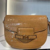 [S] MICHAEL KORS 35F4G6RC1A REED SM SADDLE XBODY,DEER, 197853082182 (SMK1147)