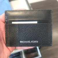[S] MICHAEL KORS 36S4LCOD2L COOPER LEATHER TALL CARD CASE,BLACK, 196237661180 (SMK1154)