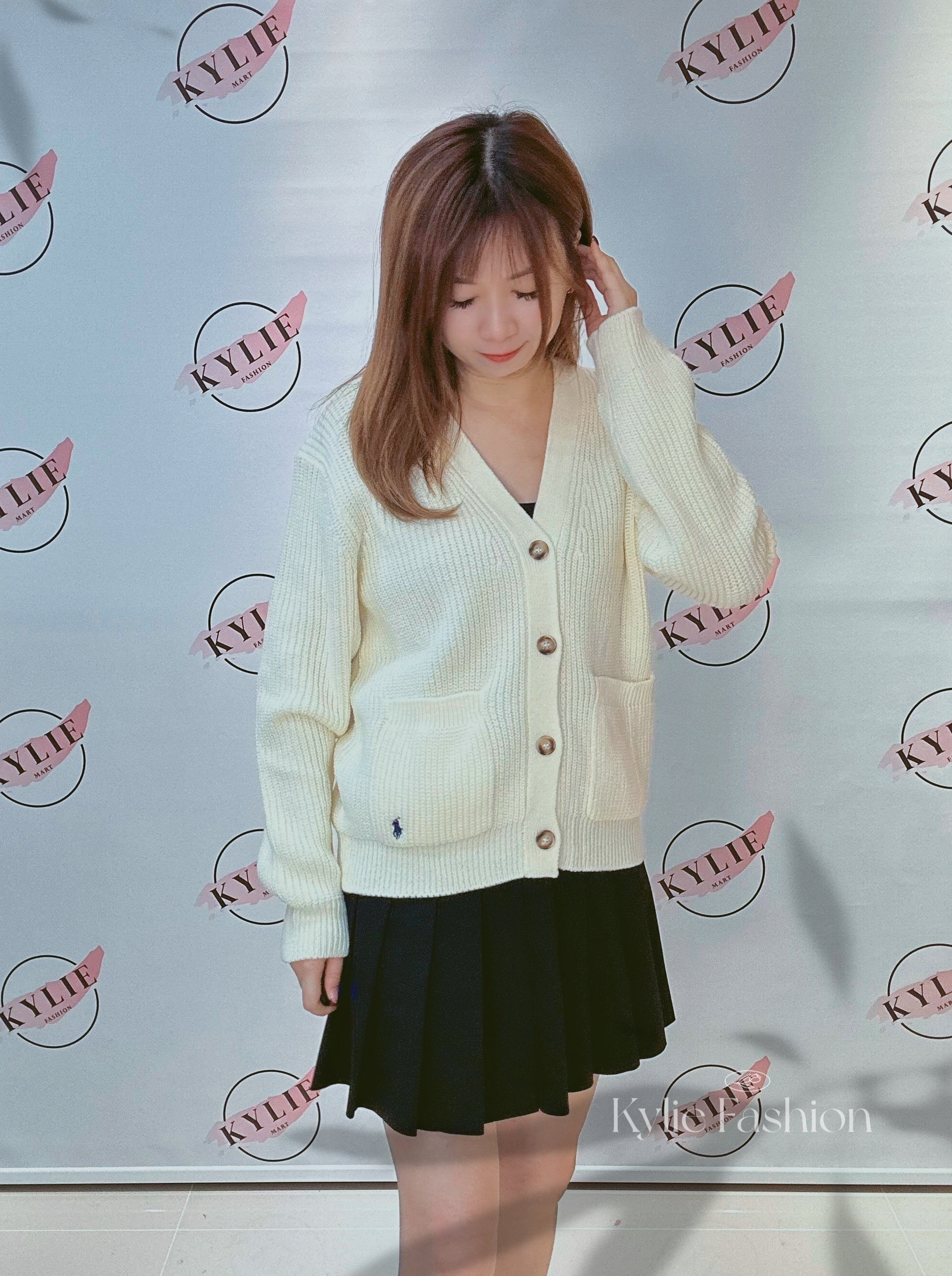 Ralph Lauren 粉黃色 戰馬小標 開胸外套 女裝