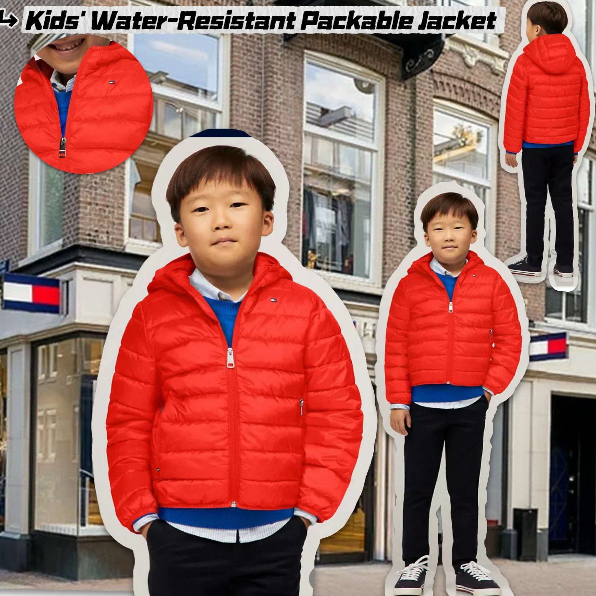 【預購】Tommy Hilfiger Packable G011414 童裝拉鏈外套