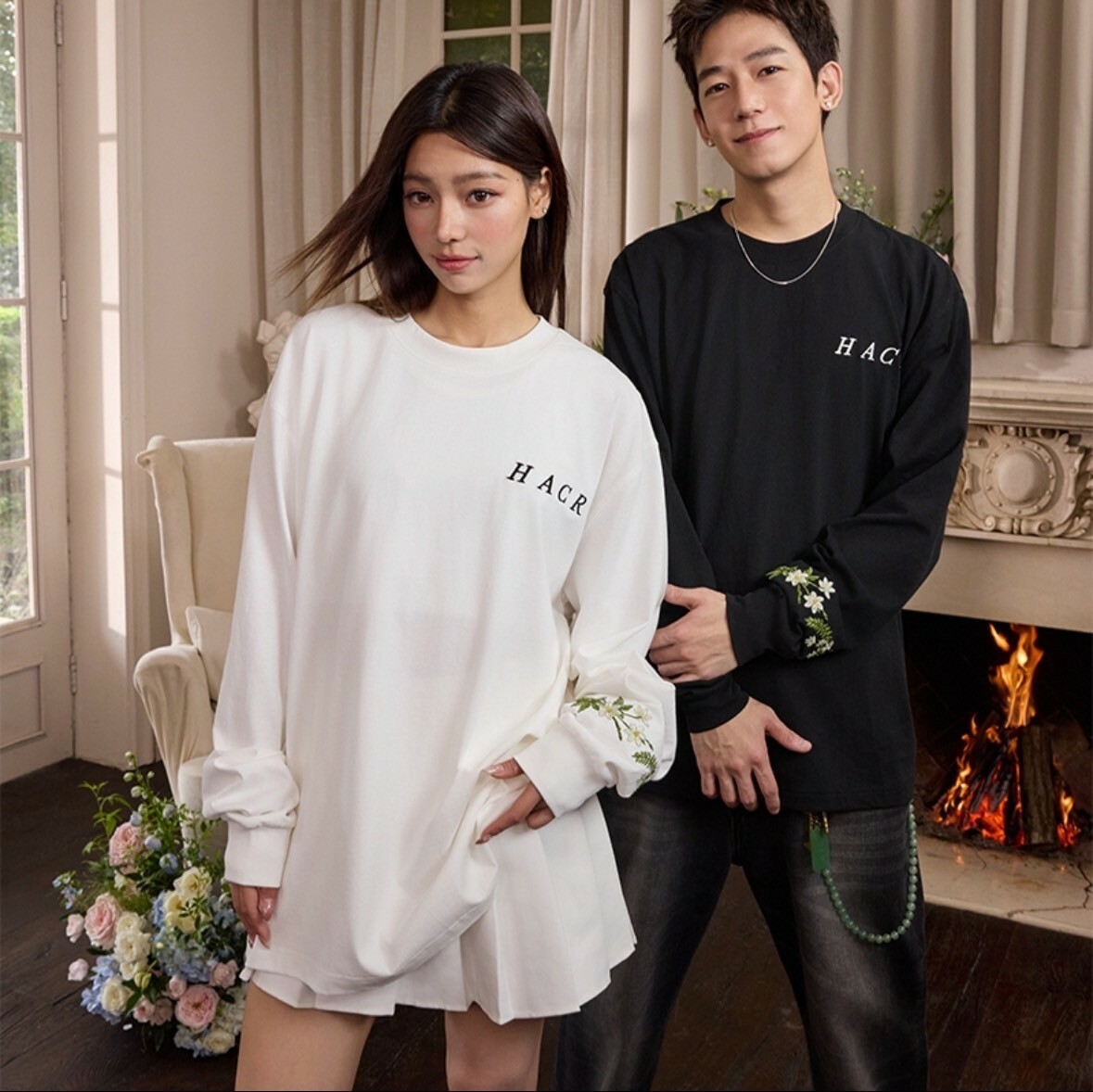 harsh and cruel 2025SS 袖口花卉 HACR 刺繡 LOGO 長袖