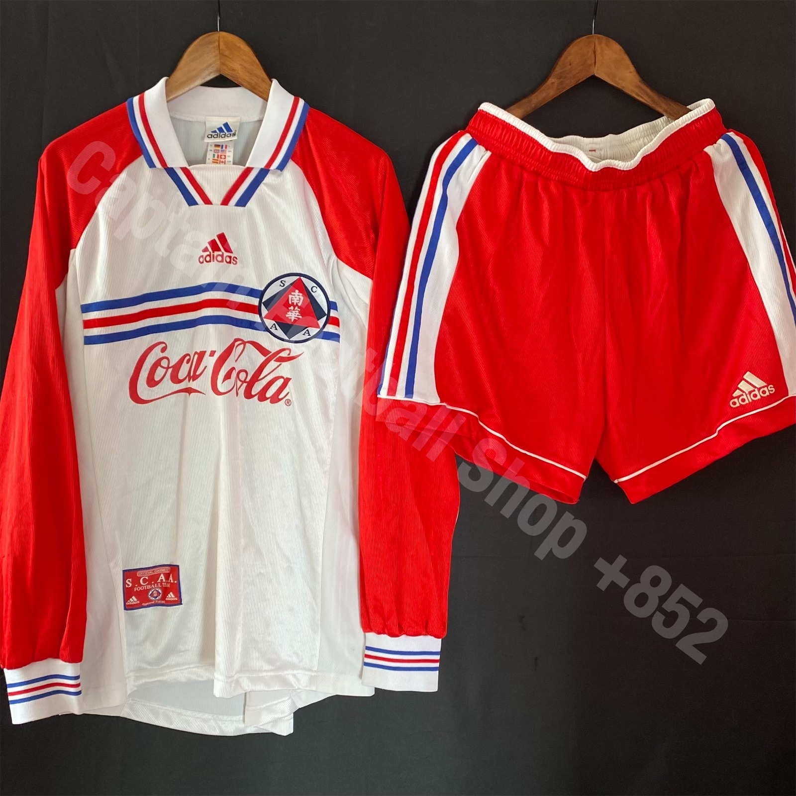 South China Football Team 1998-1999 Adidas L/S Away Shirt & Shorts