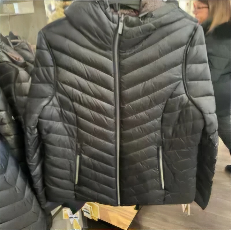 [S] MICHAEL KORS CHEVRON LOGO PRINT QUILTED NYLON REVERSIBLE JACKET,BLACK/BROWN LOGO, 77B6810M42-BLACK/BROWN LOGO (SMK1168)
