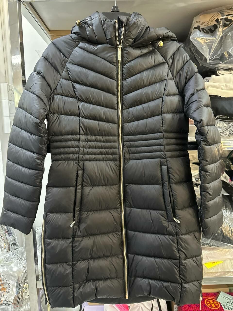[S] MICHAEL KORS QUILTED NYLON PUFFER COAT,BLACK, 77C6047M42-BLACK [FINAL SALE] (SMK1169)