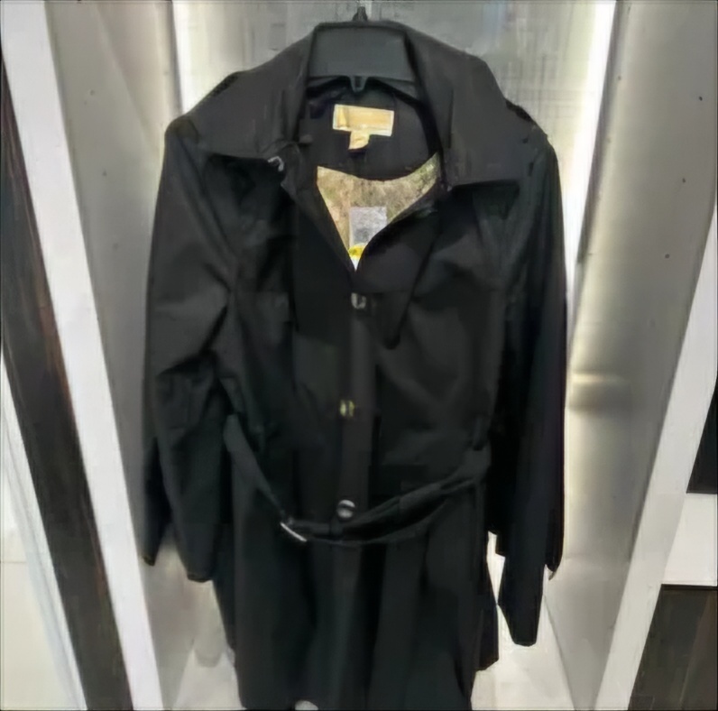[S] MICHAEL KORS COTTON BLEND HOODED TRENCH COAT,BLACK, 77Y6569M72-BLACK [FINAL SALE] (SMK1173)