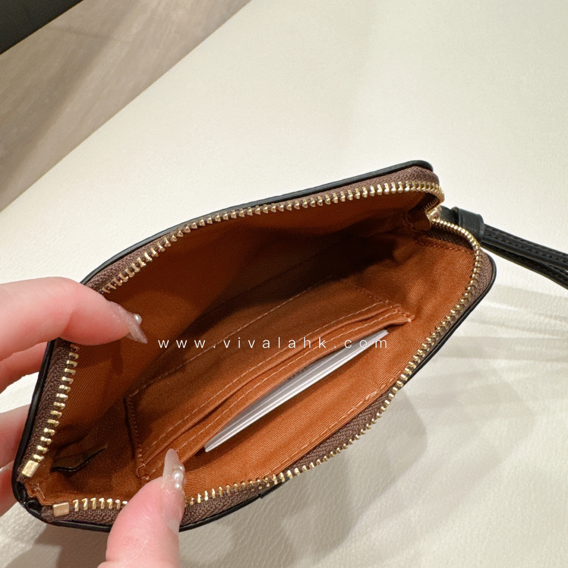 Coach - Corner Zip Wristlet In Signature Canvas (CW854)