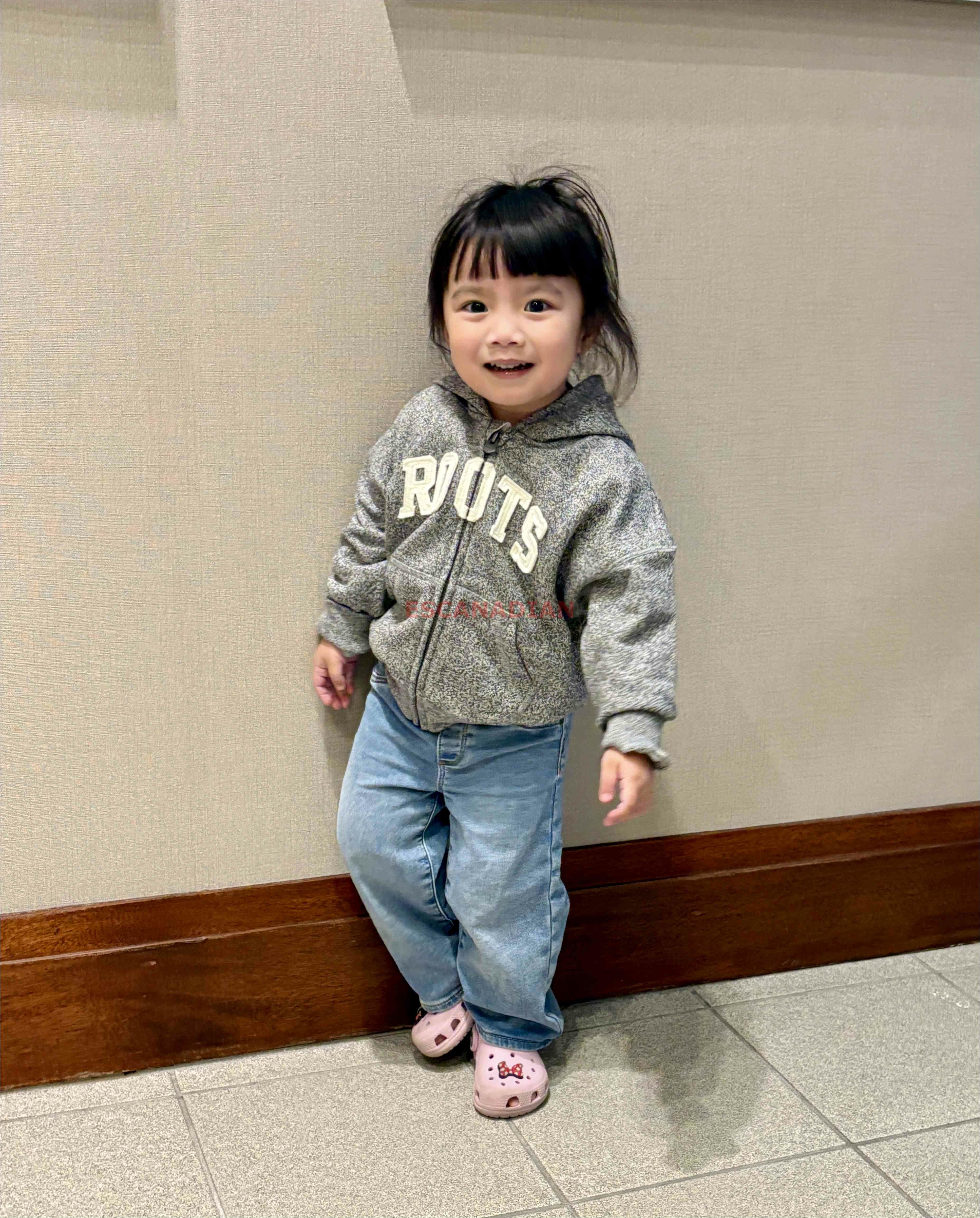 ROOTS 小童/baby 經典字樣 刷毛 寬版落肩 連帽外套 (2色)