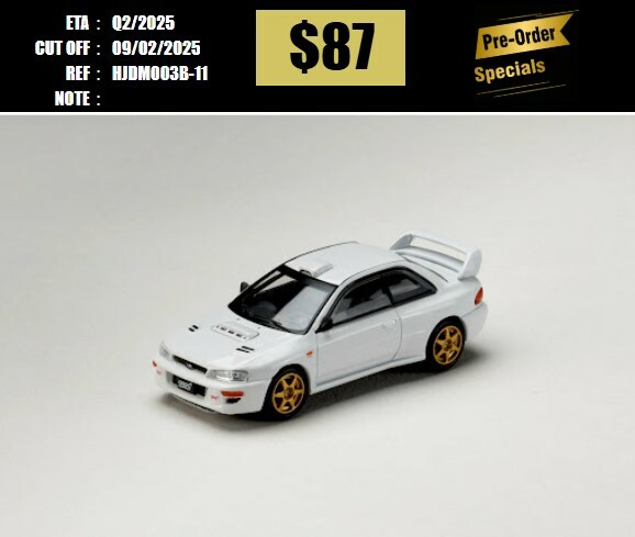 PO-$87  * JDM64 * 1:64 SUBARU Impreza-22B STi Version (GC8) JDM STYLE FEATEHR WHITE [OD15/01]