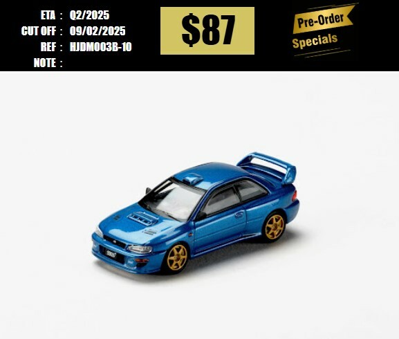 PO-$87  * JDM64 * 1:64 SUBARU Impreza-22B STi Version (GC8) JDM STYLE SONIC BLUE MICA [OD15/01]