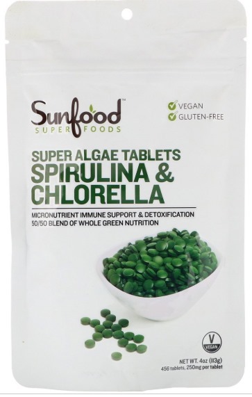 H3: Sunfood - 螺旋藻 + 小球藻粒 4oz (113g)