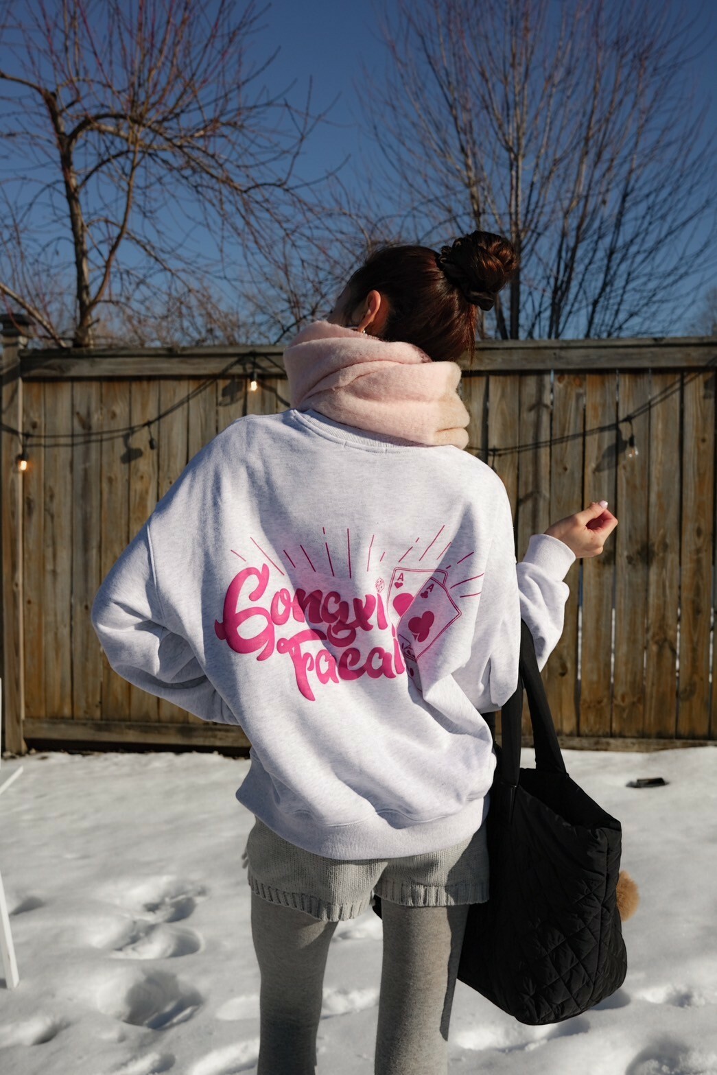 新年限定-恭喜發財大學t_AMISSA（淺灰）