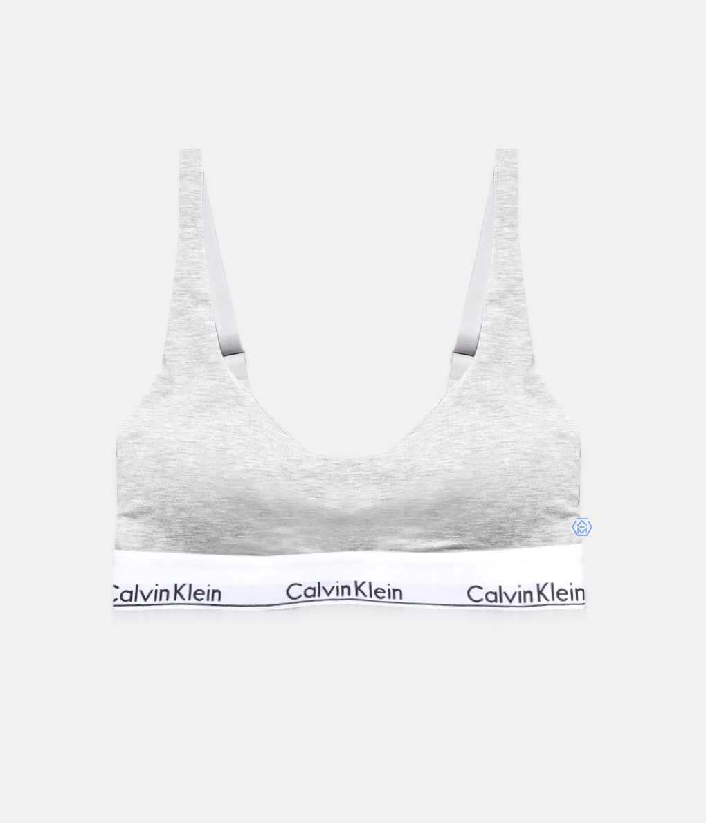 Calvin Klein Modern Cotton Bralette 灰色輕薄襯墊無鋼圈內衣 (QF7586E-P7A)