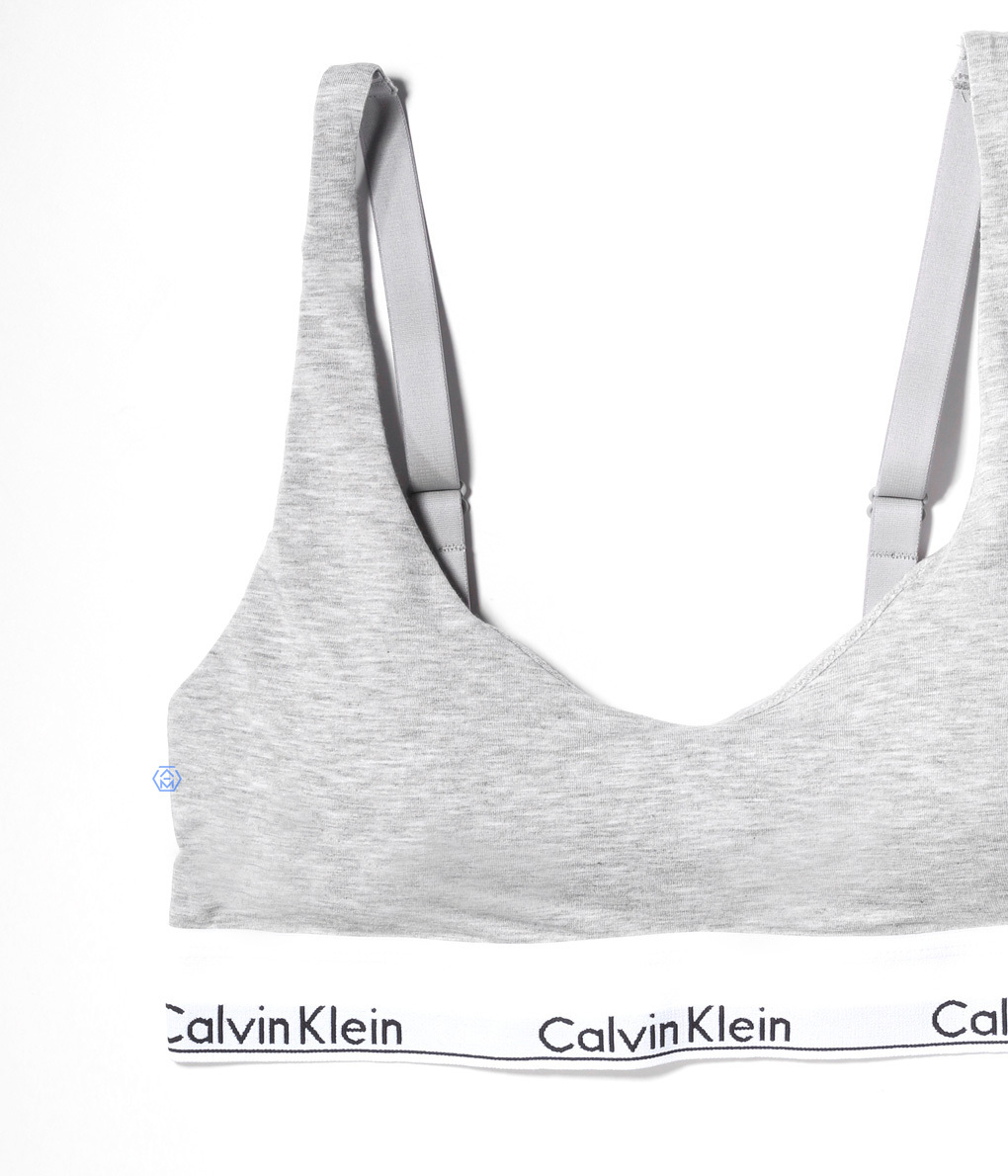 Calvin Klein Modern Cotton Bralette 灰色輕薄襯墊無鋼圈內衣 (QF7586E-P7A)