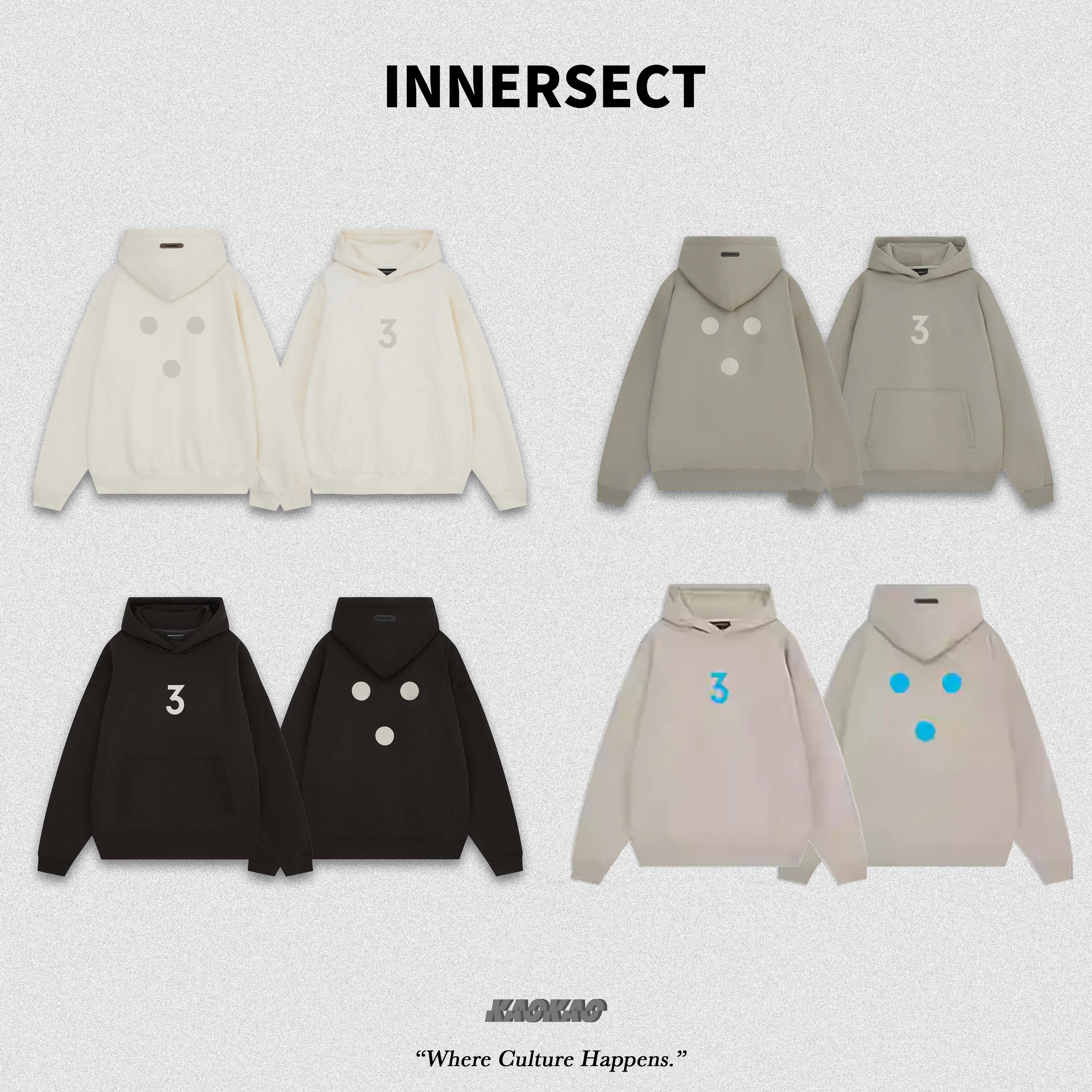 現貨 INNERSECT 三生萬物 前3後三點 毛巾底 刷毛 連帽T【INN24FWTHD409】