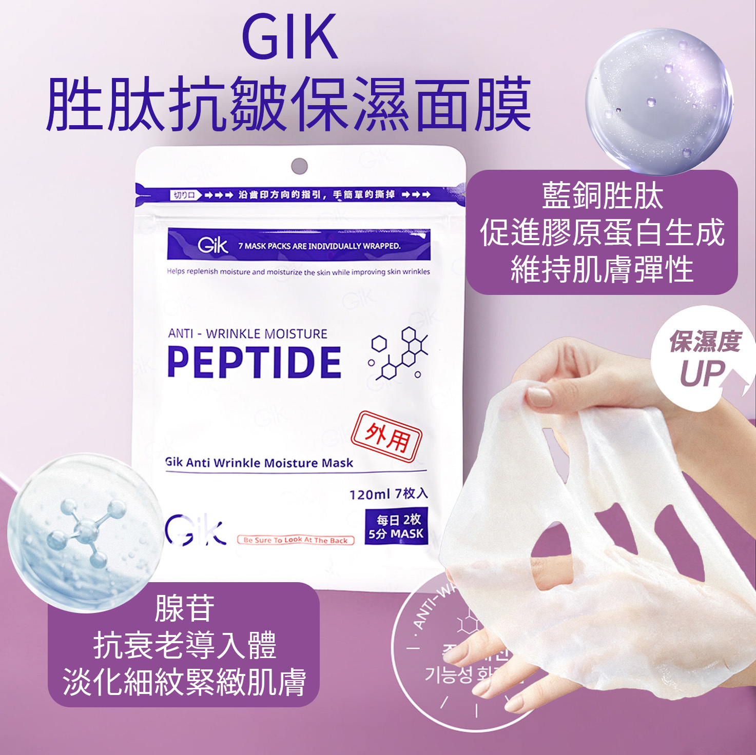 GIK 胜肽抗皺保濕面膜