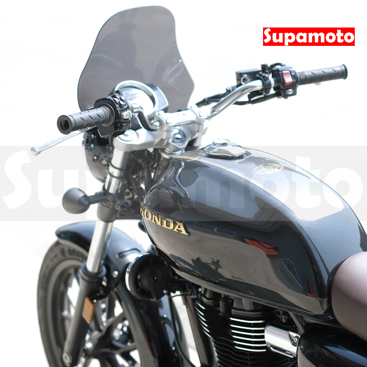 -Supamoto- 通用擋風鏡—A (風鏡/復古/整流罩/圓燈/大燈/街車/檔車/CB350/機車改裝)