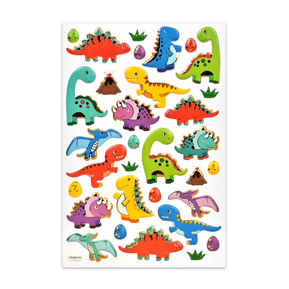 《 風車出版 》  立體造型裝飾趣味貼紙-恐龍世界