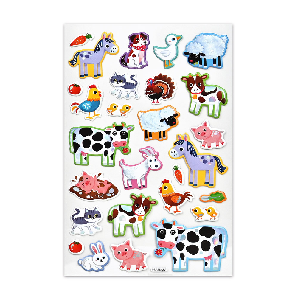 《 風車出版 》 立體造型裝飾趣味貼紙-農場動物