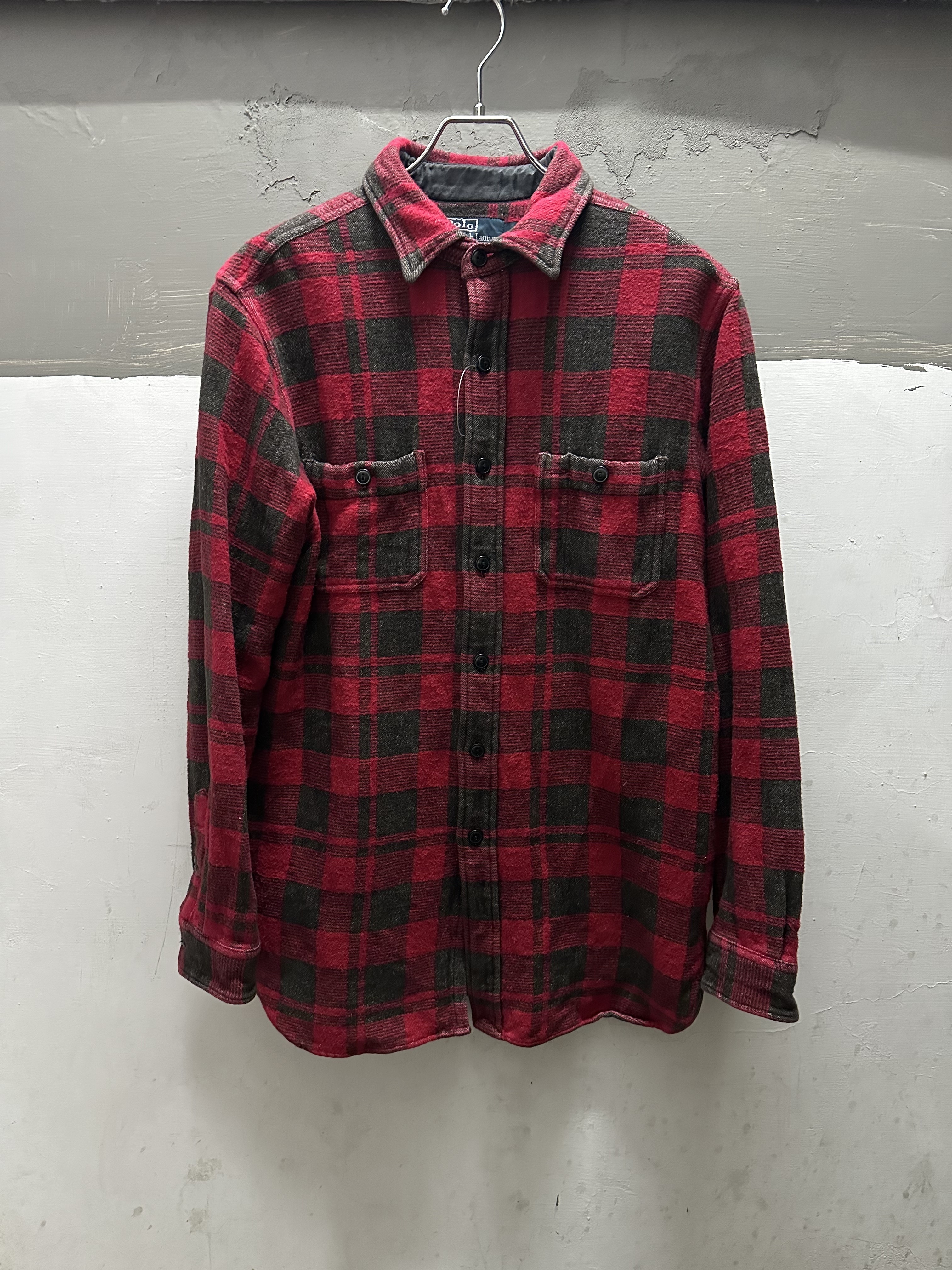 00’s POLO Ralph Lauren Ombre Check Shirt *W/Gusset