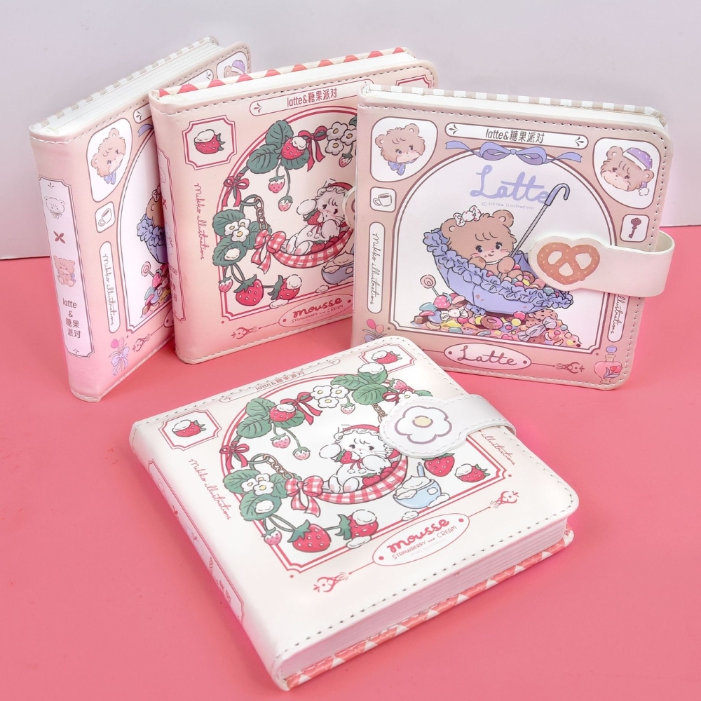 Mikko磁扣本復古皮質筆記本 手帳本彩色內頁日記本