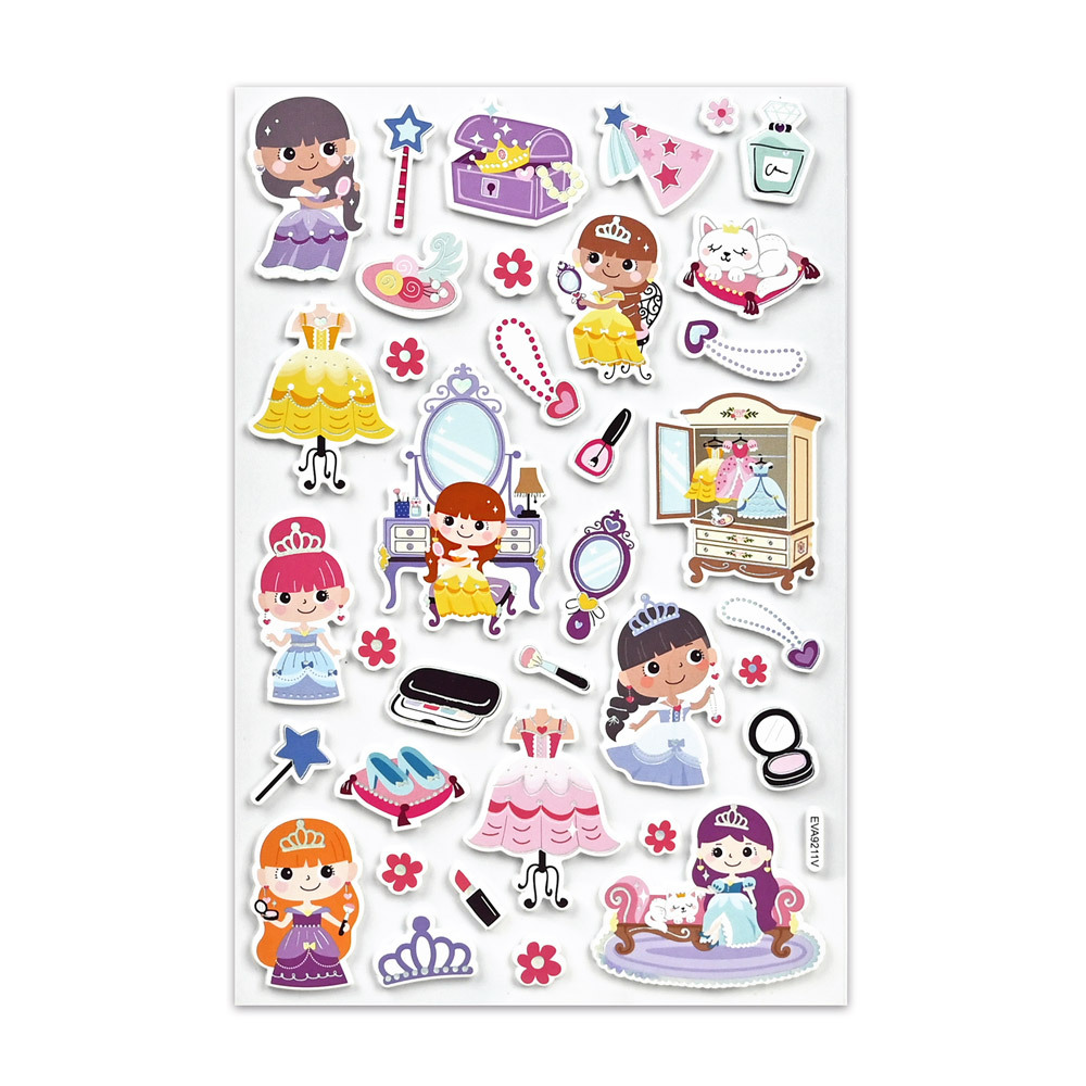 《 風車出版 》  立體造型裝飾趣味貼紙-閃亮公主