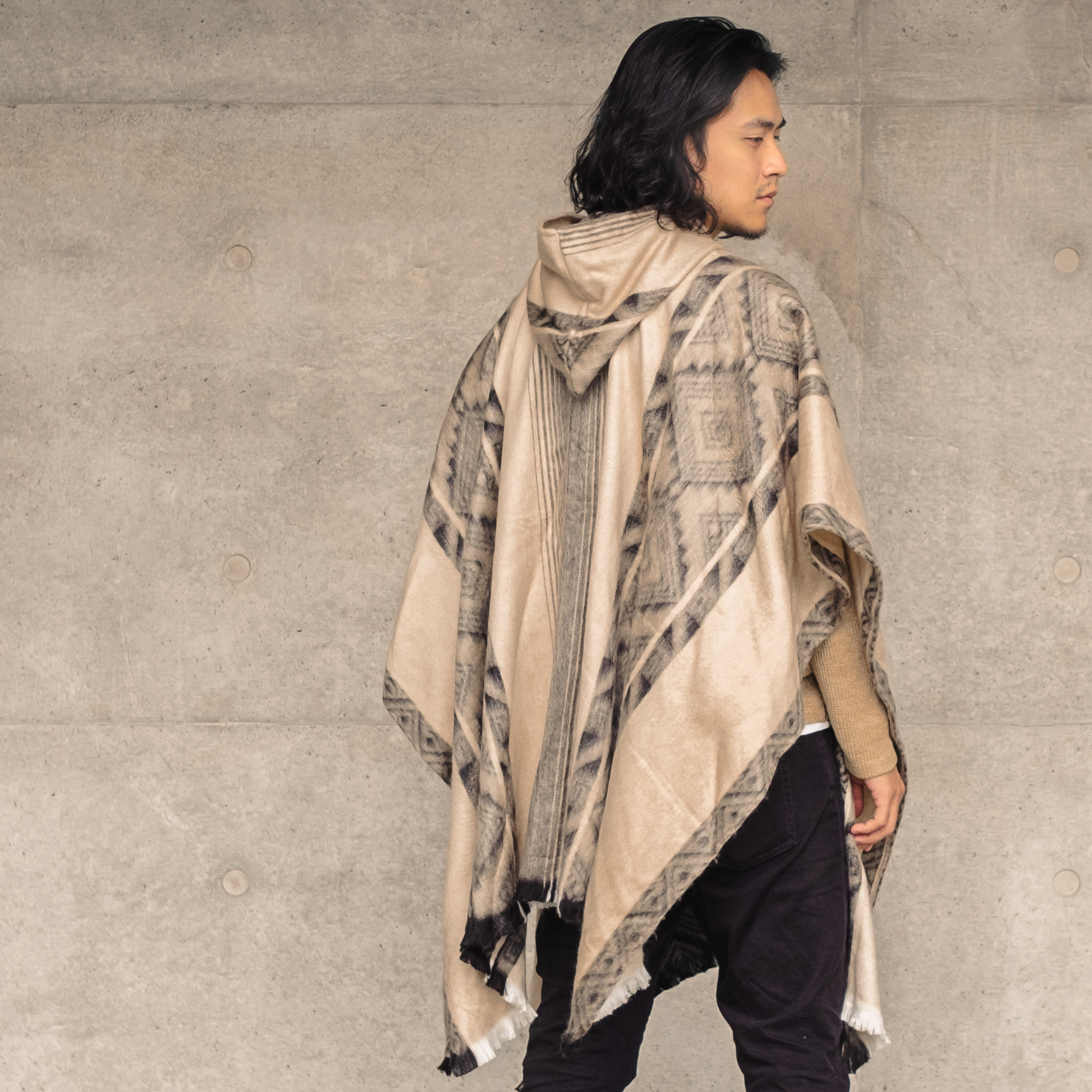 安地斯羊駝斗篷｜Baby alpaca－大漠蒼穹｜厄瓜多