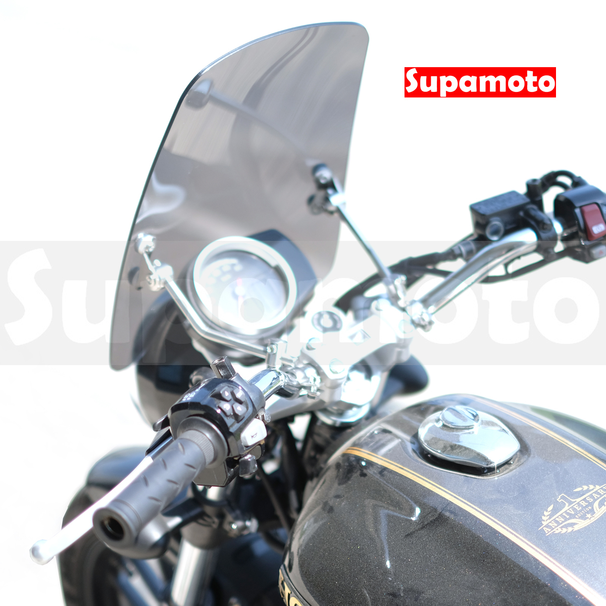 -Supamoto- 通用擋風鏡—方形 (風鏡/復古/整流罩/檔車/街車/CT125/CB350/機車改裝)