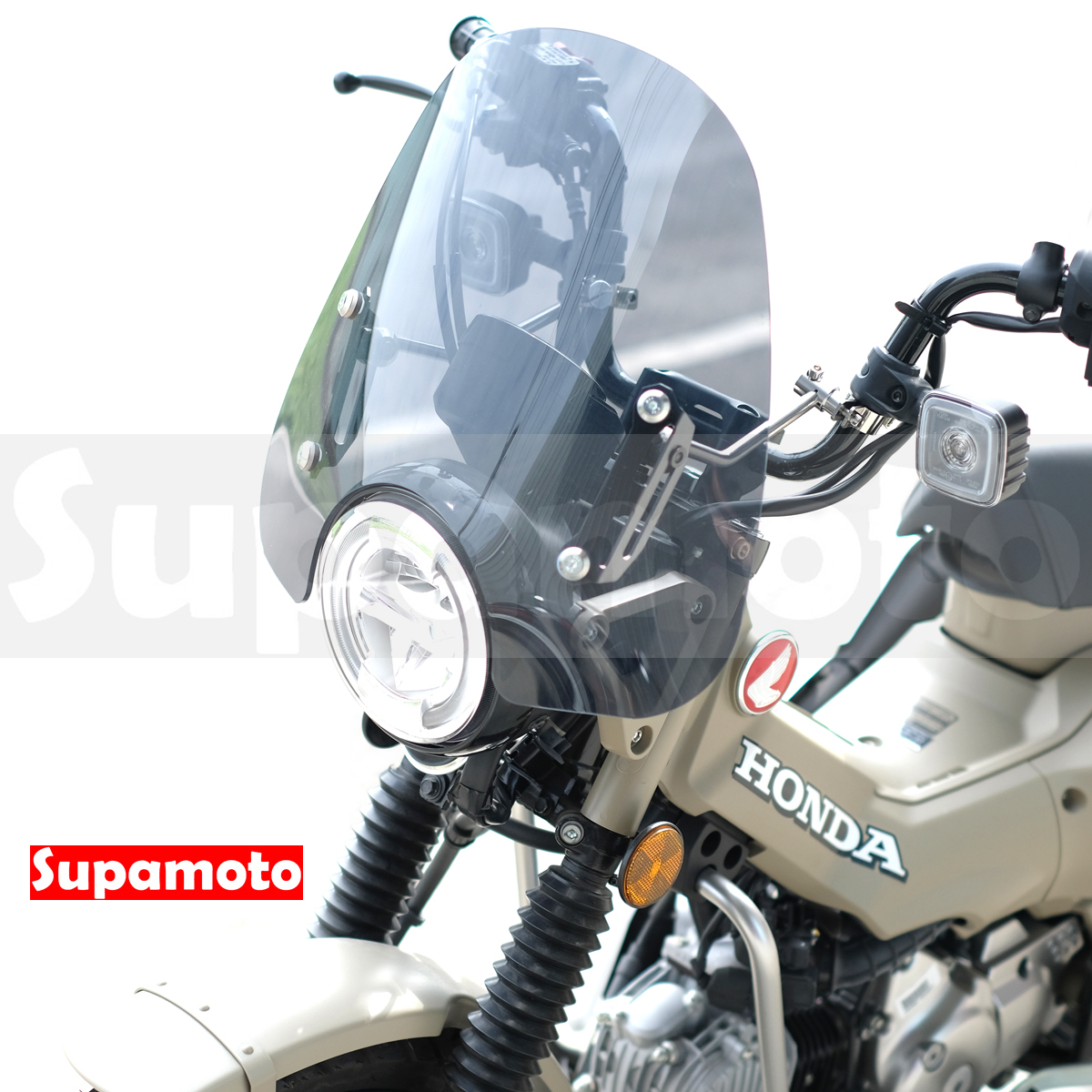 -Supamoto- 通用擋風鏡—39淺黑 (風鏡/復古/整流罩/速可達/檔車/街車/CT125/CB350/VESPA