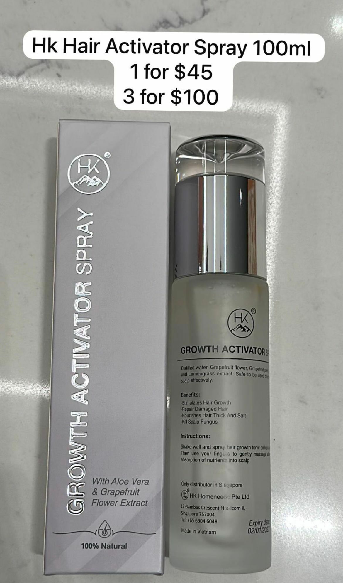 3 HK HAIR ACTIVATOR SPRAY 100ml