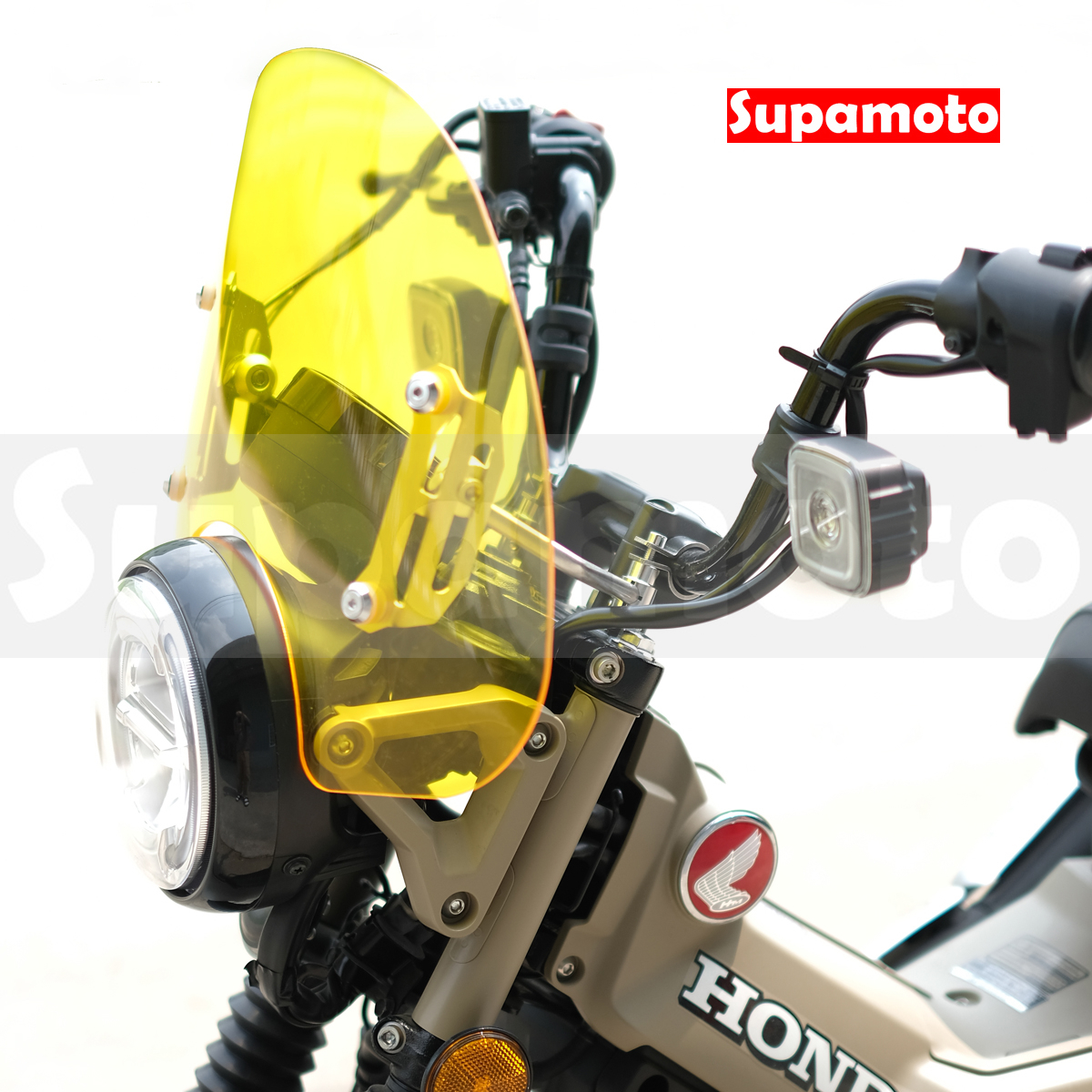 -Supamoto- 通用擋風鏡—33橘黃 (風鏡/復古/整流罩/檔車/街車/CT125/CB350/機車改裝)